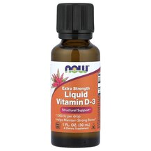 Liquid Vitamin D-3 Жидкий D-3 1000 МЕ NOW Foods 30 мл