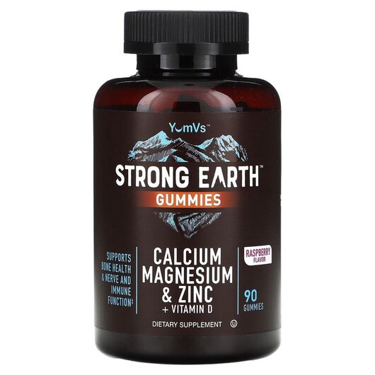 Основное фото товара Strong Earth Gummies Calcium Magnesium & Zinc + Vitamin D Raspberry Основное фото товара Strong Earth Gummies Calcium Magnesium & Zinc + Vitamin, Каль