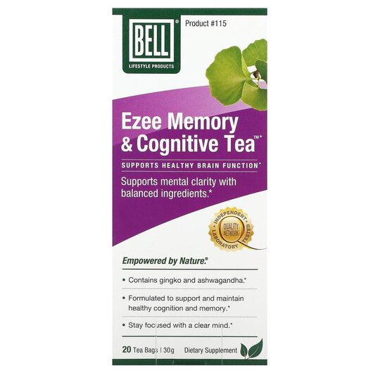 Основное фото товара Ezee Memory & Cognitive Tea 20 Tea Bags Основное фото товара Органический чай, Ezee Memory & Cognitive Tea 20 Tea Bags, 30