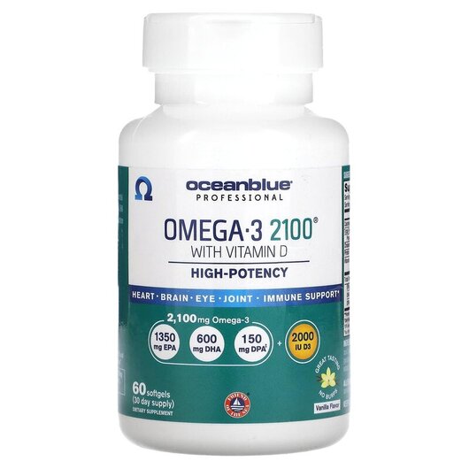 Основное фото товара Professional Omega-3 2100 With Vitamin D High Potency Vanilla Основное фото товара Professional Omega-3 2100 With Vitamin D High Potency, Витамин D,