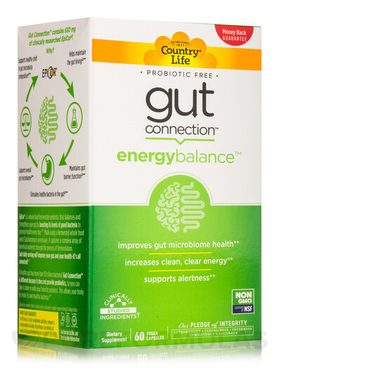 Основне фото товару Gut Connection Energy Balance Основне фото товару Gut Connection Energy Balance, Підтримка кишківника, 60 капсул