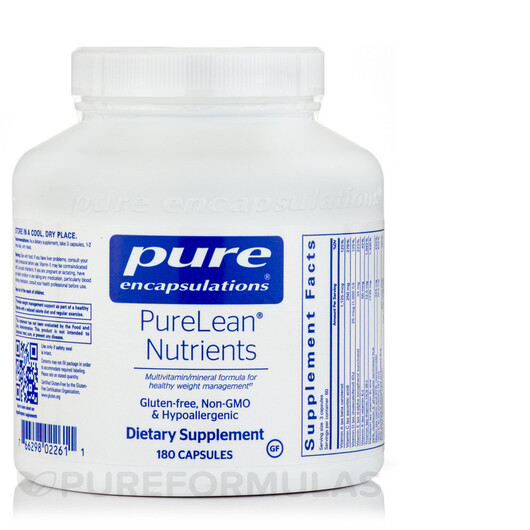 Основне фото товару PureLean Nutrients Основне фото товару Pure Encapsulations, PureLean Nutrients, Жироспалювачі, 180 капсу