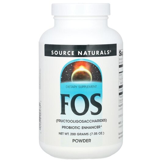 Основне фото товару FOS Powder Основне фото товару Source Naturals, FOS Powder, Фруктоолігосахариди, 200 г