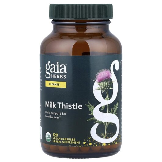 Основное фото товара Gaia Herbs, Расторопша, Milk Thistle Seed, 120 капсул