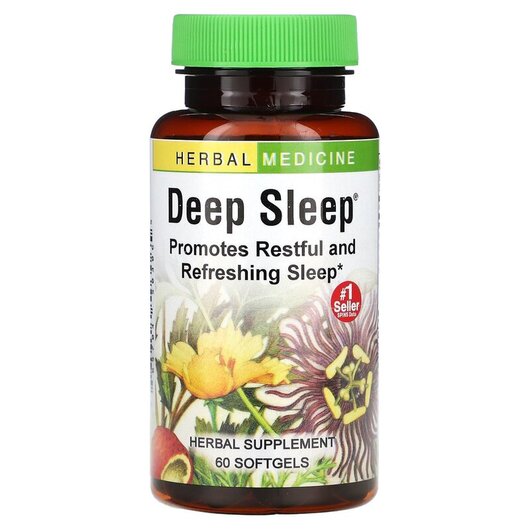 Основне фото товару Herbs Etc., Deep Sleep, Підтримка сну, 60 Fast-Acting Softgels