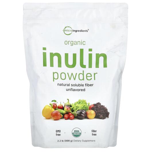 Основне фото товару Organic Inulin Powder Unflavored Основне фото товару Micro Ingredients, Organic Inulin Powder Unflavored, Інулін, 998