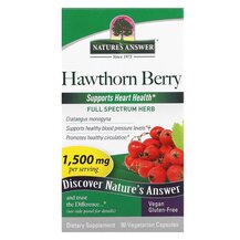 Hawthorn Berry 1500 mg Боярышник Nature's Answer 90 капсул Hawthorn Berry 1500 mg Боярышник Nature's Answer 90 капсул