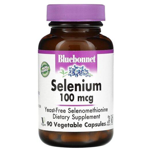 Основне фото товару Selenium 100 mcg Основне фото товару Bluebonnet Nutrition, Selenium 100 mcg, Селен, 90 капсул
