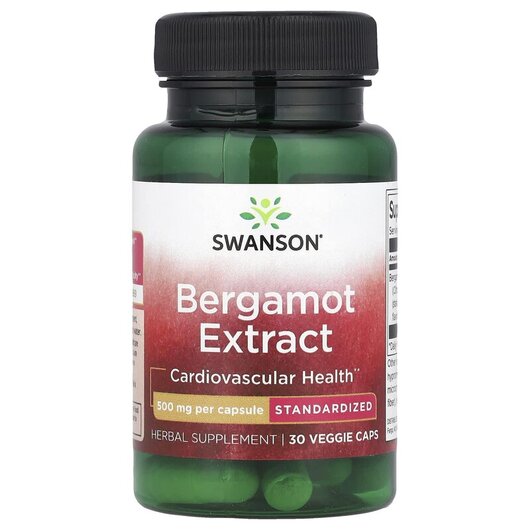 Основное фото товара Swanson, Бергамот, Bergamot Extract, 30 капсул