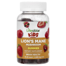 Kids Lion's Mane Mushroom Gummies Berry Грибы Львиная