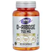 Sports D-Ribose 750 mg D-Рибоза 750 мг NOW Foods Sports D-Ribose 750 mg D-Рибоза 750 мг NOW Foods