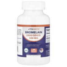 Bromelain 500 mg Бромелайн Vitamatic 180 капсул Bromelain 500 mg Бромелайн Vitamatic 180 капсул