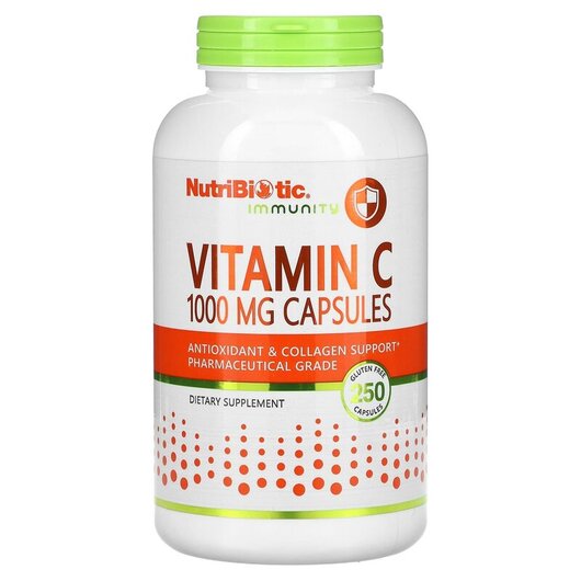 Основное фото товара Immunity Vitamin C 1000 mg Основное фото товара NutriBiotic, Витамин C, Immunity Vitamin C 1000 mg, 250 капсул