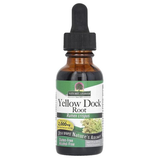 Основное фото товара Желтый Док, Yellow Dock Root Alcohol-Free 2000 mg, 30 мл