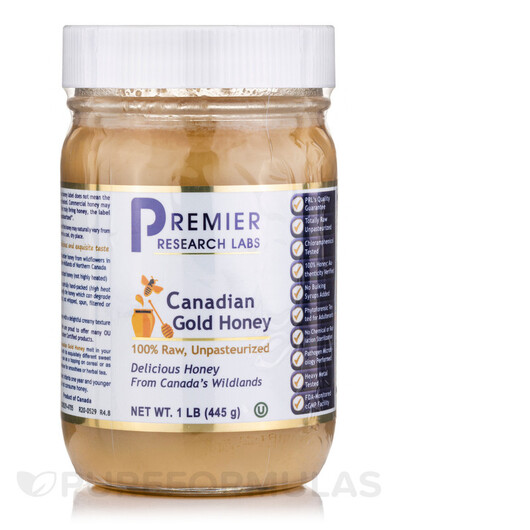 Основне фото товару Canadian Gold Honey Основне фото товару Premier Research Labs, Canadian Gold Honey, Мед, 445 г