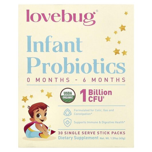 Основне фото товару Infant Probiotics 0-6 Months 1 Billion CFU Основне фото товару Infant Probiotics 0-6 Months 1 Billion CFU, Пробіотики, 30 шт