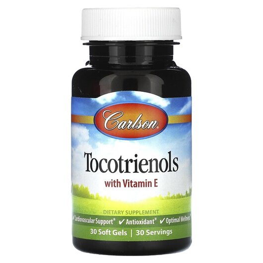 Основное фото товара Tocotrienols With Vitamin E Основное фото товара Carlson, Токотриенолы, Tocotrienols With Vitamin E, 30 капсул