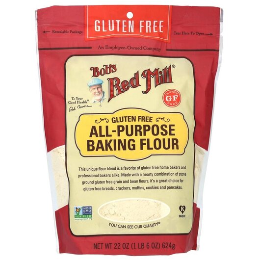 Основное фото товара All Purpose Baking Flour Gluten Free Основное фото товара Bob's Red Mill, Мука, All Purpose Baking Flour Gluten Free,