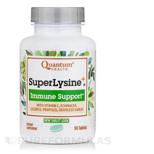 Основне фото товару SuperLysine+ Основне фото товару Quantum Health, SuperLysine+, L-Лізин, 90 таблеток