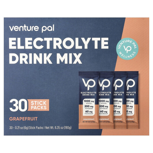 Основное фото товара Venture Pal, Электролиты, Electrolyte Drink Mix Grapefruit, 30 шт