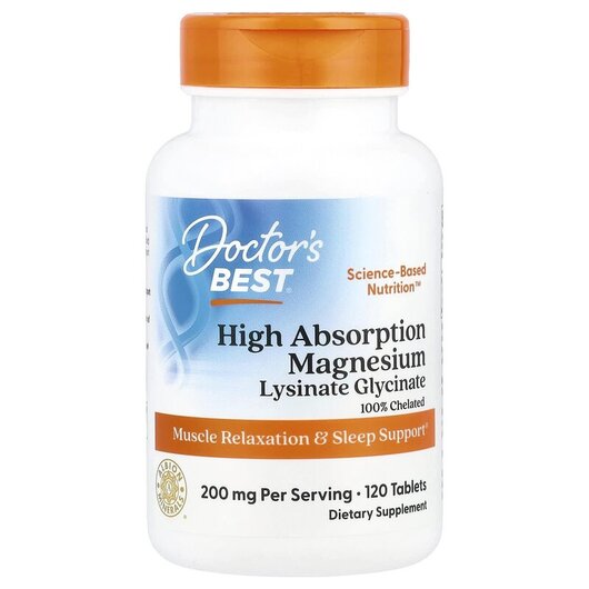 Основное фото товара High Absorption Magnesium 200 mg Основное фото товара Магний Хелатный, High Absorption Magnesium 120, 120 таблеток