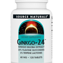Ginkgo-24 Biloba Extract Гинкго Билоба Source Naturals
