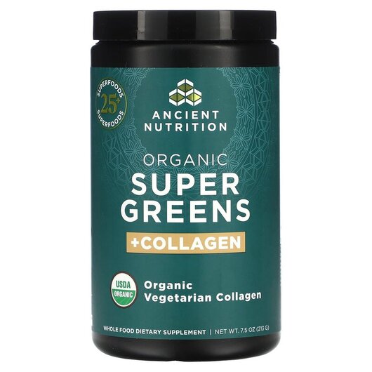 Основное фото товара Ancient Nutrition, Супергринс, Organic Super Greens + Collagen, 2