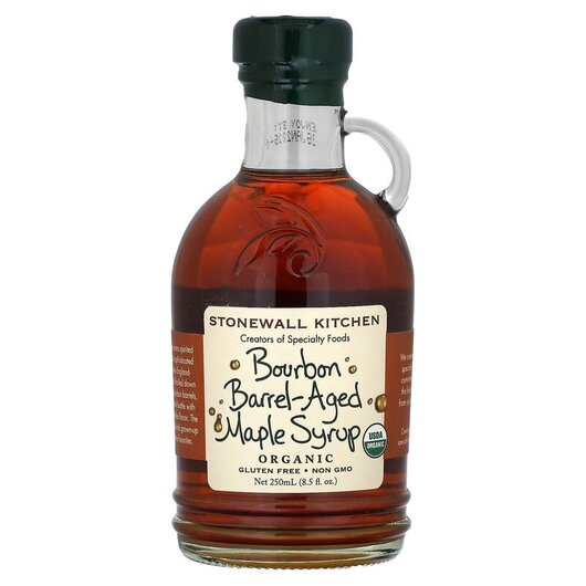 Основное фото товара Кленовий сироп, Organic Bourbon Barrel-Aged Maple Syrup, 250 мл