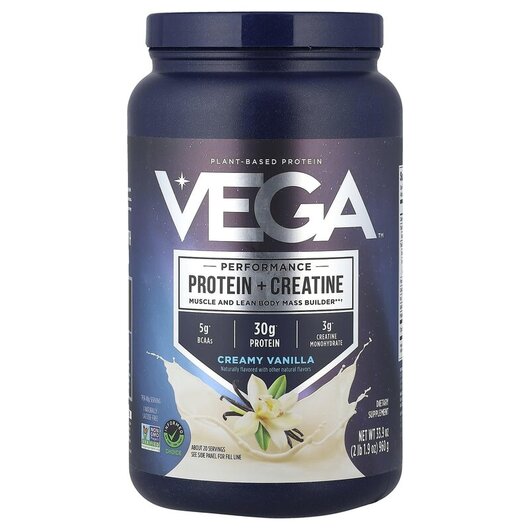 Основне фото товару Plant-Based Performance Protein + Creatine Creamy Vanilla, Протеї