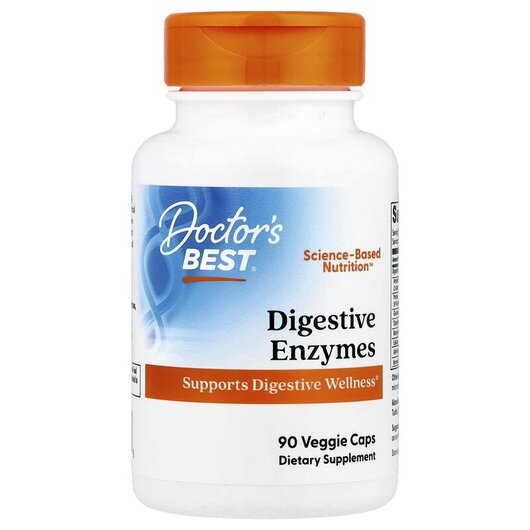 Основне фото товару Digestive Enzymes Основне фото товару Doctor's Best, Digestive Enzymes, Травні ферменти, 90 капсул