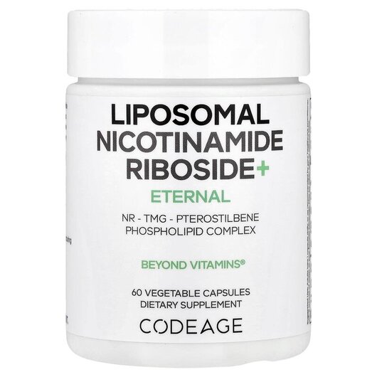Основне фото товару Liposomal Nicotinamide Riboside+, Нікотинамід рибозид, 60 капсул