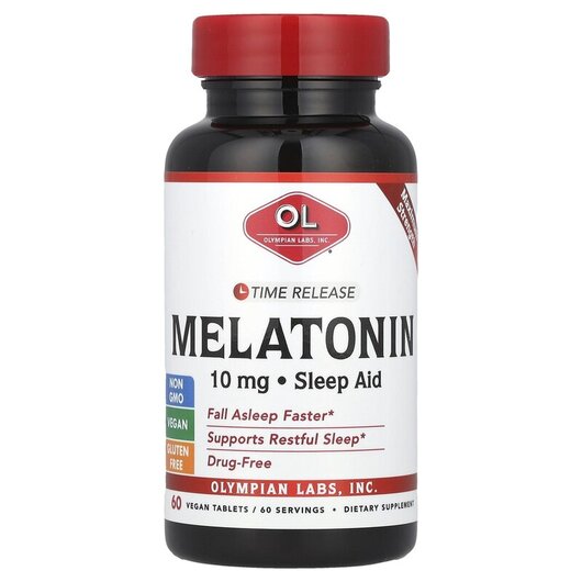 Основное фото товара Melatonin Time Release 10 mg Основное фото товара Olympian Labs, Мелатонин, Melatonin Time Release 10 mg, 60 таблет