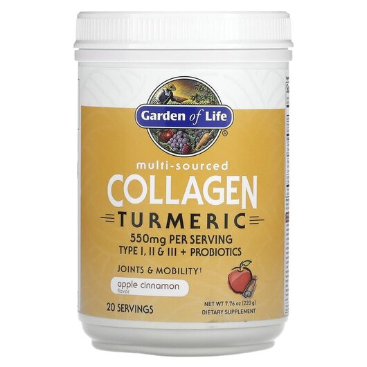 Основне фото товару Multi-Sourced Collagen Turmeric Apple Cinnamon, Екстракт кореня к