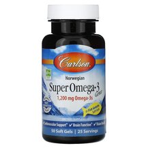 Super Omega-3 Gems 1200 mg Омега 3 Carlson 50 капсул Super Omega-3 Gems 1200 mg Омега 3 Carlson 50 капсул