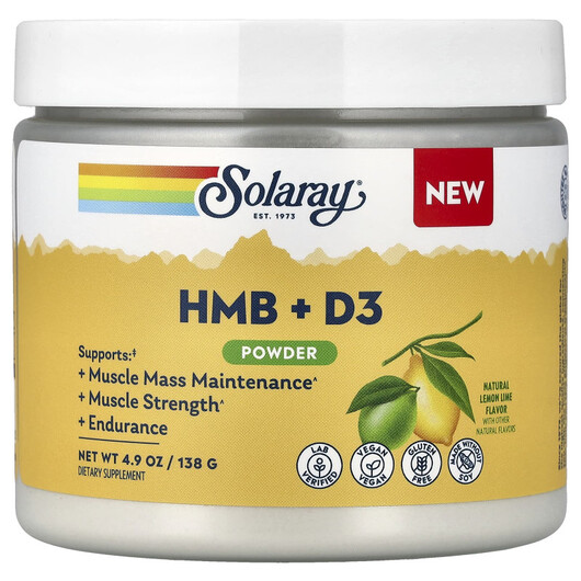 Основне фото товару HMB + D3 Powder Natural Lemon Lime, Бета-гідрокси-бета-метилбутир
