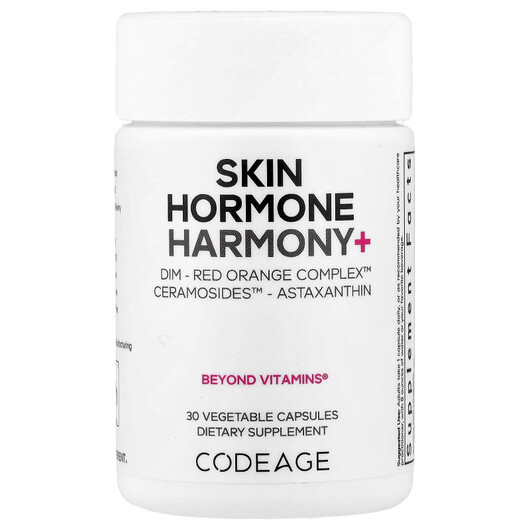 Основне фото товару CodeAge, Skin Hormone Harmony+, Підтримка гормонів, 30 капсул