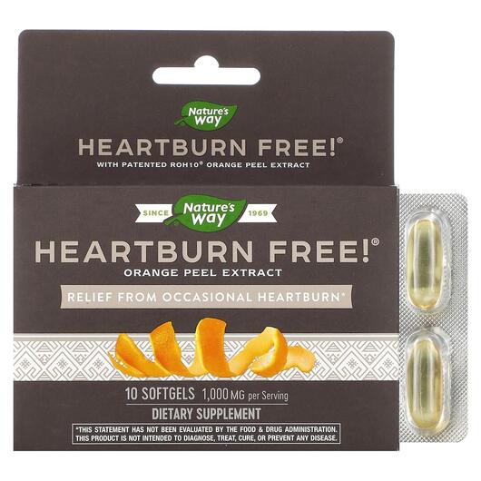 Основное фото товара Nature's Way, Средства от изжоги, Heartburn Free!, 10 капсул