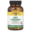 Фото товара Zinc Lozenges with Vitamin C Cherry Фото товара Country Life, Пастилки с Цинком, Zinc Lozenges, 60 леденцов