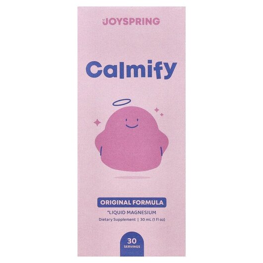 Основное фото товара Joy Spring, Поддержка стресса, Calmify Liquid Magnesium, 30 мл