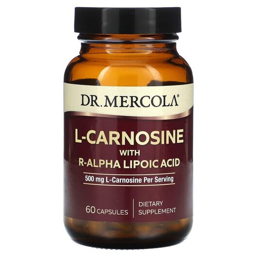 Основне фото товару L-Carnosine with R-Alpha Lipoic Acid, L-Карнозин, 60 капсул