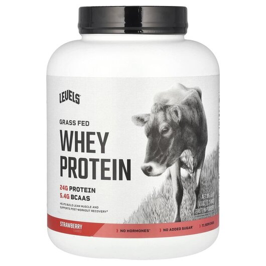 Основне фото товару Grass Fed Whey Protein Powder Strawberry Основне фото товару Grass Fed Whey Protein Powder Strawberry, Протеїн Ізолят, 2.27 кг