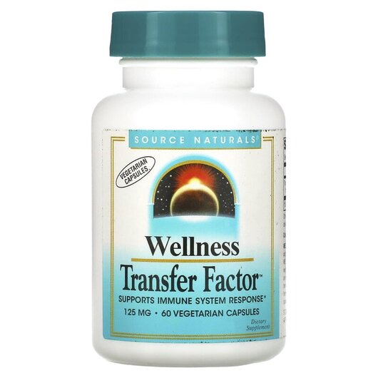 Основное фото товара Wellness Transfer Factor 125 mg Основное фото товара Source Naturals, Трансфер Фактор, Wellness Transfer Factor, 60 ка