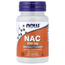 NAC With Selenium N-ацетилцистеин NOW Foods 30 капсул