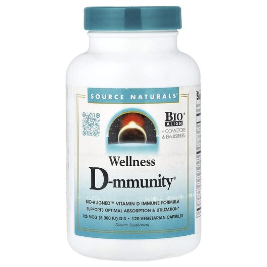 Основне фото товару Wellness D-mmunity 125 mcg, Підтримка імунітету, 120 капсул