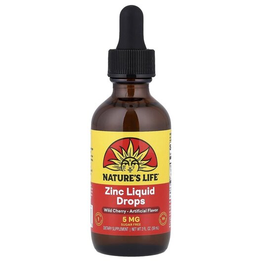 Основное фото товара Zinc Drops Sugar Free Wild Cherry Основное фото товара Natures Life, Цинк, Zinc Drops Sugar Free Wild Cherry, 5 мг