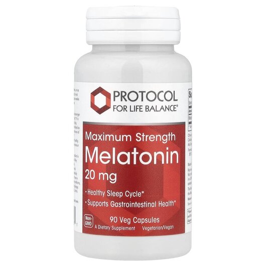 Основне фото товару Melatonin Maximum Strength, Мелатонін, 90 капсул