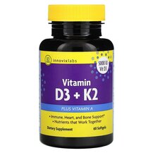 Vitamin D3 + K2 Витамины D3 + K2 InnovixLabs 60 капсул Vitamin D3 + K2 Витамины D3 + K2 InnovixLabs 60 капсул