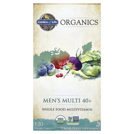 Основное фото товара MyKind Organics Men's Multi 40+ Основное фото товара Garden of Life, Витамины для мужчин, Men's Multi 40+, 120 та