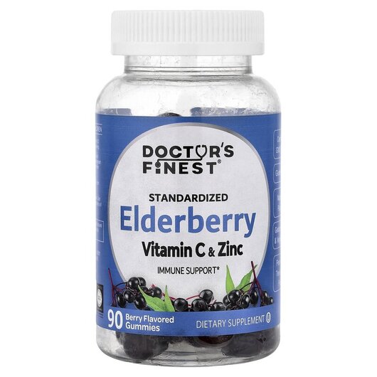 Основное фото товара Standardized Elderberry Vitamin C & Zinc Berry, Черная Бузина