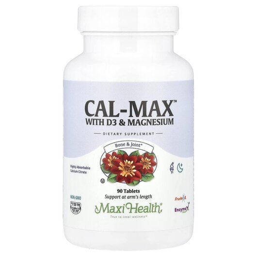 Основное фото товара Maxi Health, Магний, Cal-Max with D3 & Magnesium, 90 таблеток